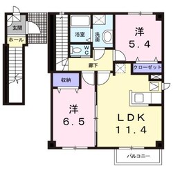 ベルクール石川１号館の物件間取画像